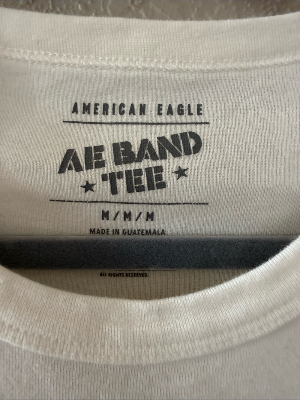 American Eagle Outfitters White Tee with Purple Rolling Stones Graphic - Picture 2 of 2